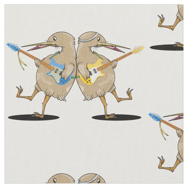 Tissu Bataille de guitare de Kiwis (Fermer)