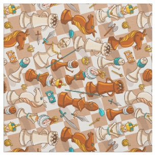 Tissu Bataille d'échecs