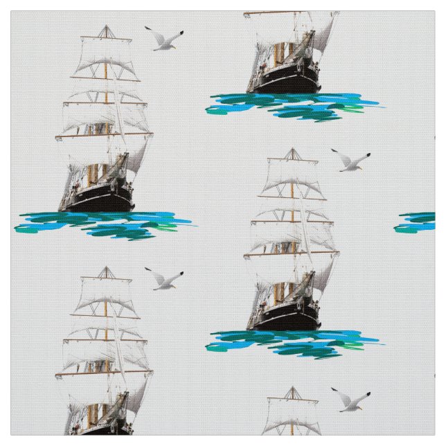 Tissu Bateau grand (Échantillon)