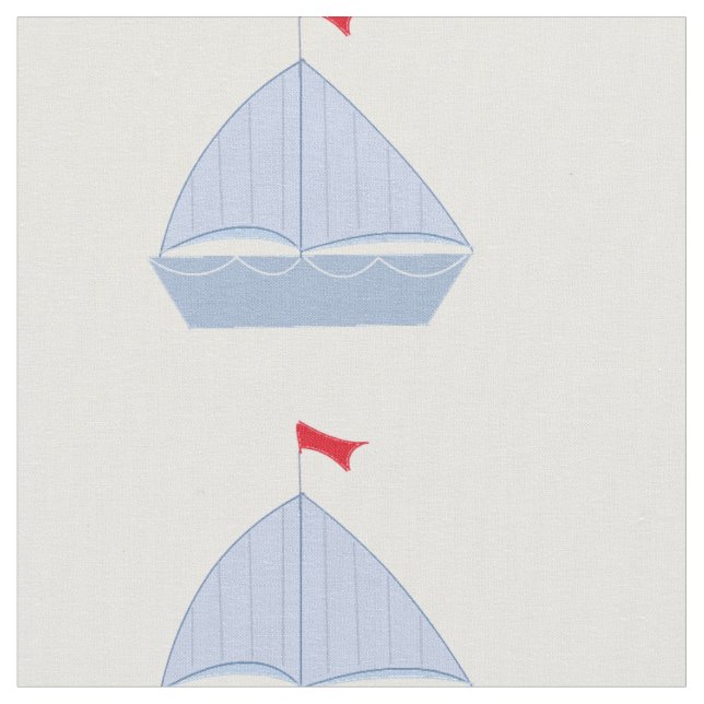 Tissu Bateaux à voile bleu (Fermer)