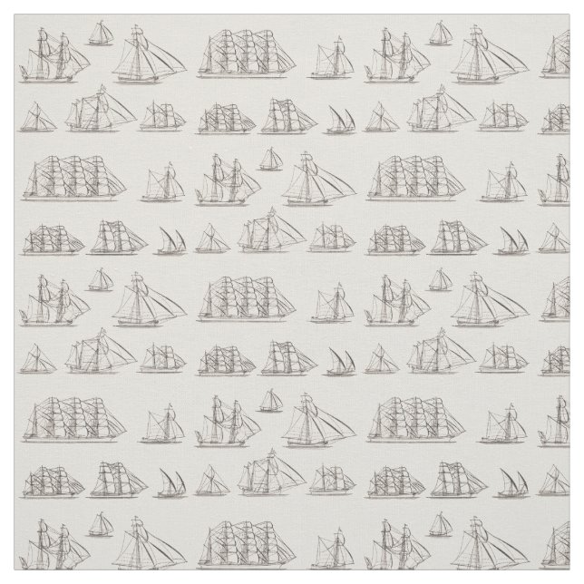 Tissu Bateaux vintages (Échantillon)