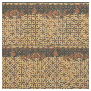 Tissu Batik Earthy Coffee Bean Élégant Rustique robuste