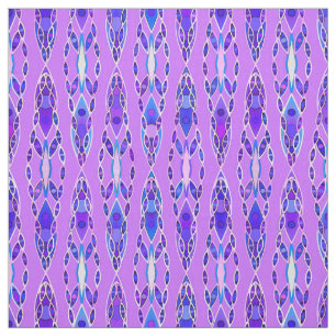 Tissu Batik tribal - Lavande, bleu et violet