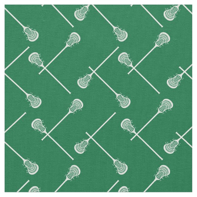 Tissu Bâtons blancs de crosse verte à motifs (Fermer)