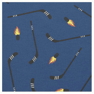 Tissu Bâtons de hockey Canards flamboyants Sports Marine