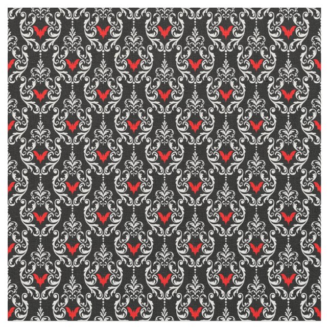 Tissu Bats rouges (Fermer)