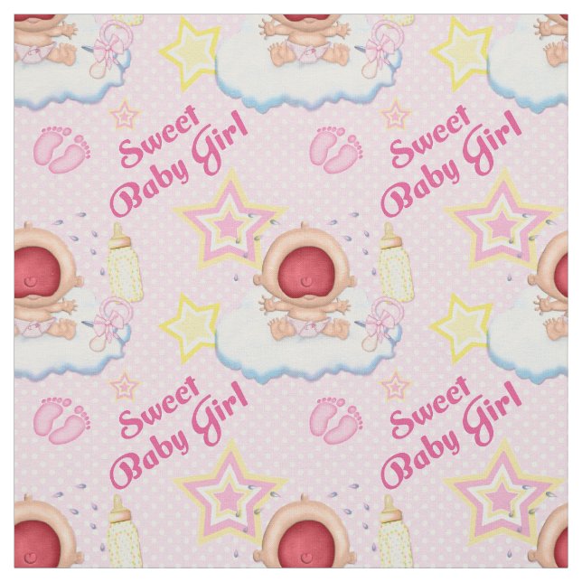 Tissu Bawling Baby Girl (Échantillon)