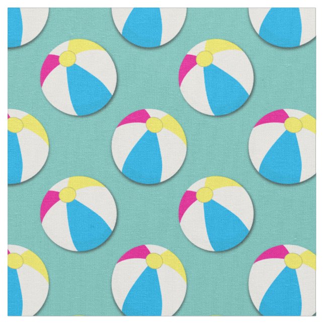 Tissu Beach Balls Jolie piscine d'été (Fermer)