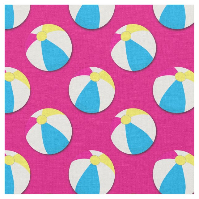 Tissu Beach Balls Jolie piscine d'été (Fermer)