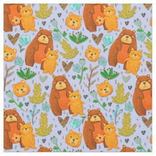 Tissu Bear & Baby Bear Cub