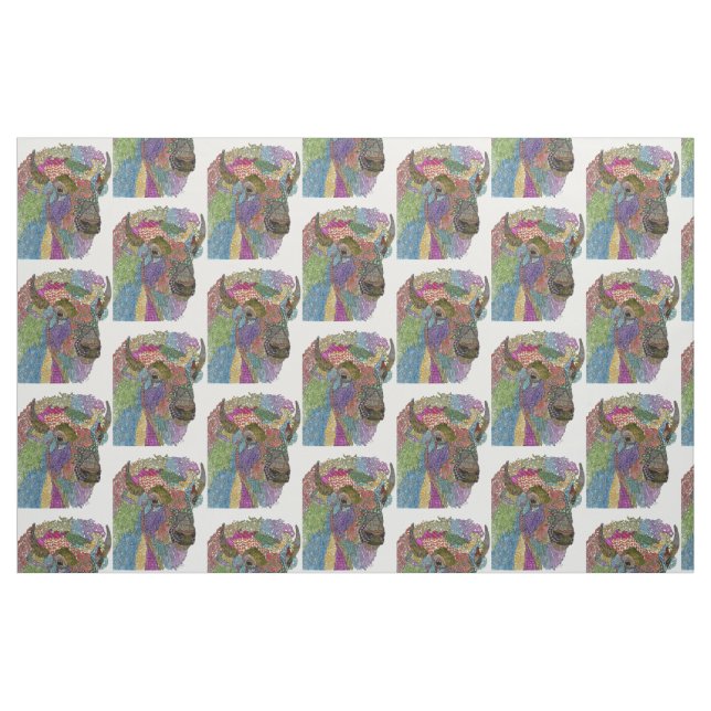 Tissu Beau Buffalo American Bison (Fat Quarter)