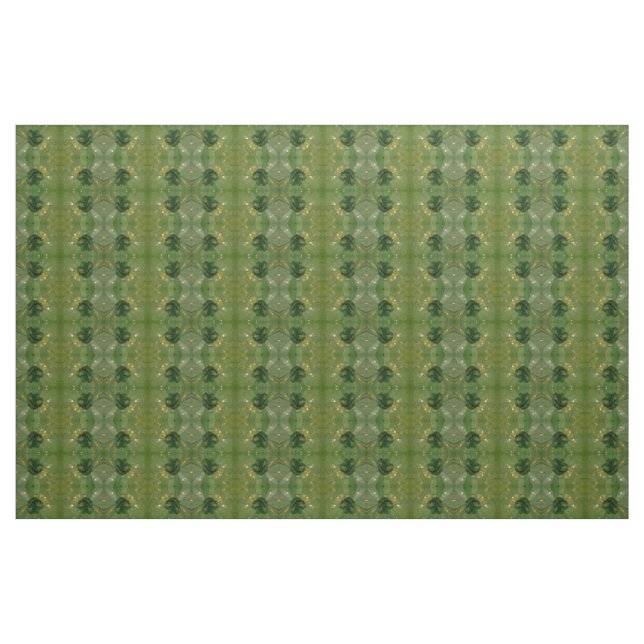 TISSU BEAU DESIGN FLORAL VERT COMBED COTTON FABRIC (Yard)