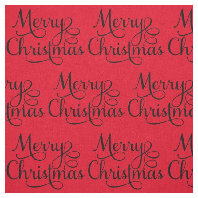 Tissu Beau Joyeux Texte de script de Noël (Échantillon)