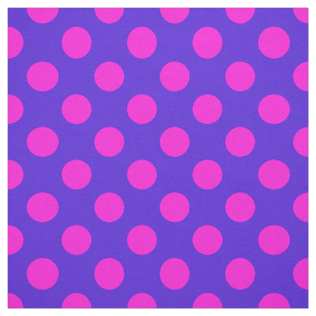 Tissu Beau Motif à points Polka rose et violet (Échantillon)