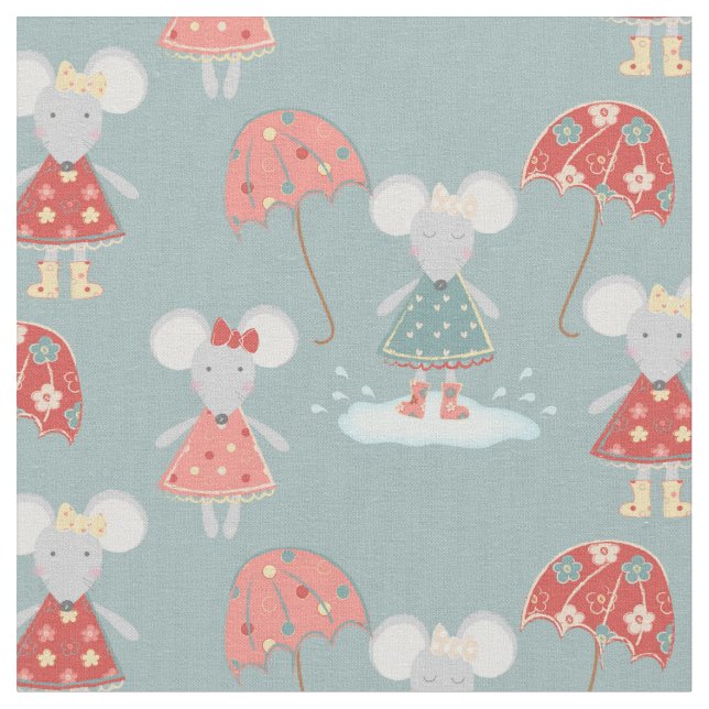 Tissu Beau motif de souris de bébé (Fermer)