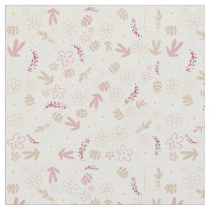 Tissu Beau motif floral pastel mignon design moderne