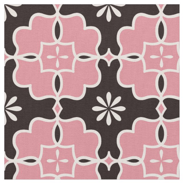 Tissu Beau rose et Brown Floral sans couture Motif (Fermer)