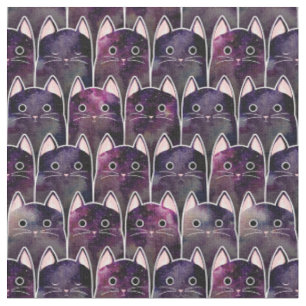 Tissu Beaucoup de Motif de chats galaxy