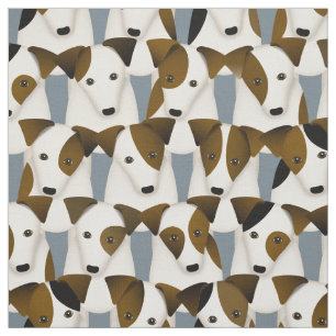 Tissu Beaucoup de Parson Jack Russell Terriers chiens mo