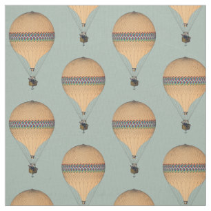 Tissu Beaux Ballons Vintages à air chaud