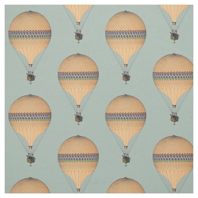 Tissu Beaux Ballons Vintages à air chaud (Échantillon)