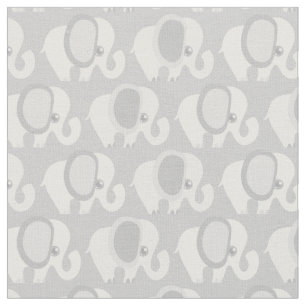 Tissu Beaux éléphants de gris de bébé