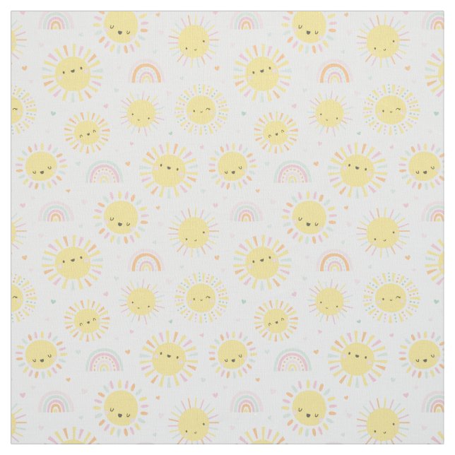 Tissu Beaux rayons de soleil et arcs-en-ciel (Échantillon)