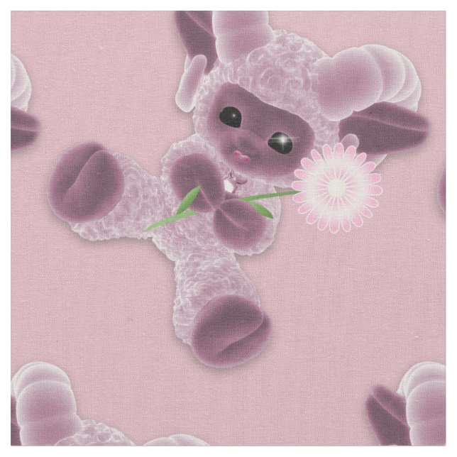 Tissu Bébé adorable Jouet peluche Ram Pays Rose (Fermer)
