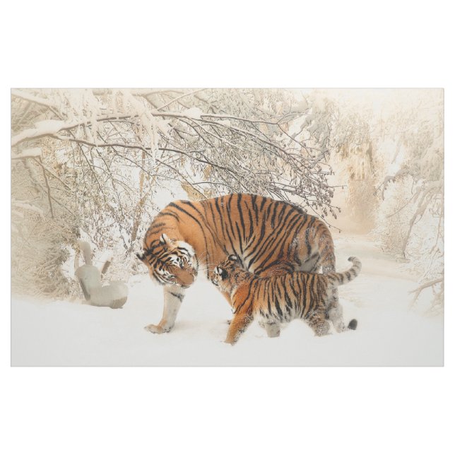 Tissu Bébé de famille de tigre (Yard)