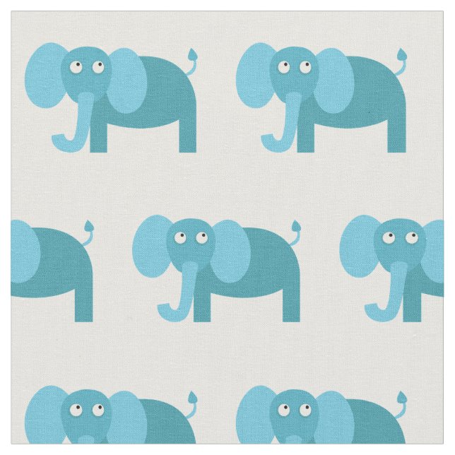 Tissu Bébé Eléphant mignonne Nourriture blanche (Fermer)