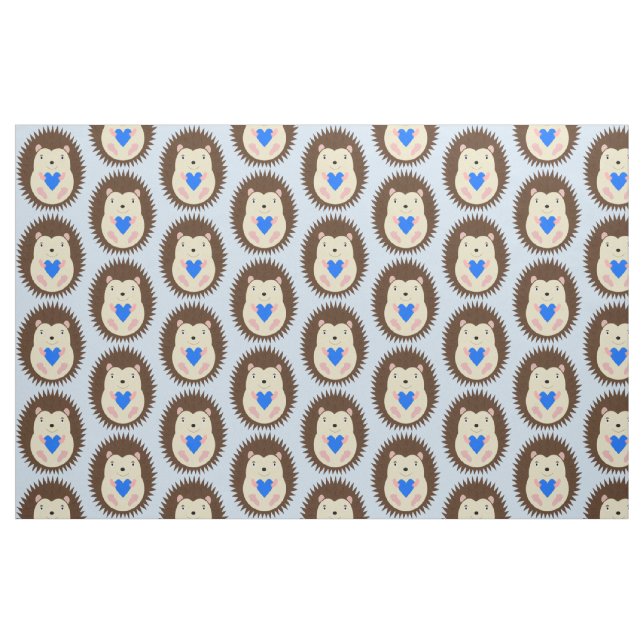 Tissu Bébé Garçon Cœur Hérisson Motif (Fat Quarter)