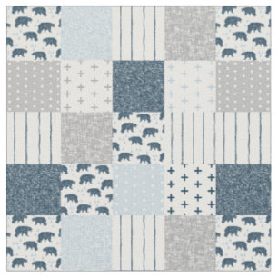 Tissu Bébé Garçon patchwork moderne