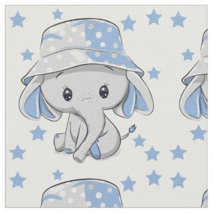 Tissu Bébé mignon éléphant garçon