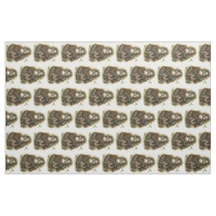 Tissu Bébé orang-outan avec des feuilles