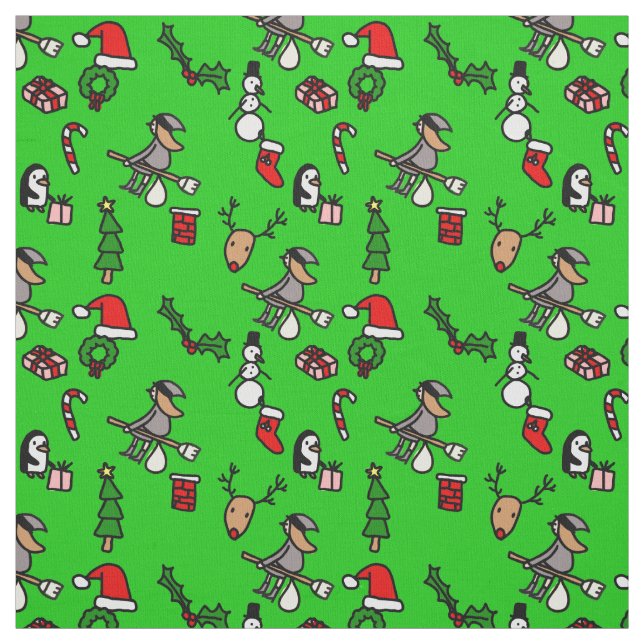 Tissu befana de noël des rennes (Échantillon)