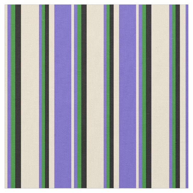 Tissu Beige, bleu ardoise, vert forestier et noir (Fermer)