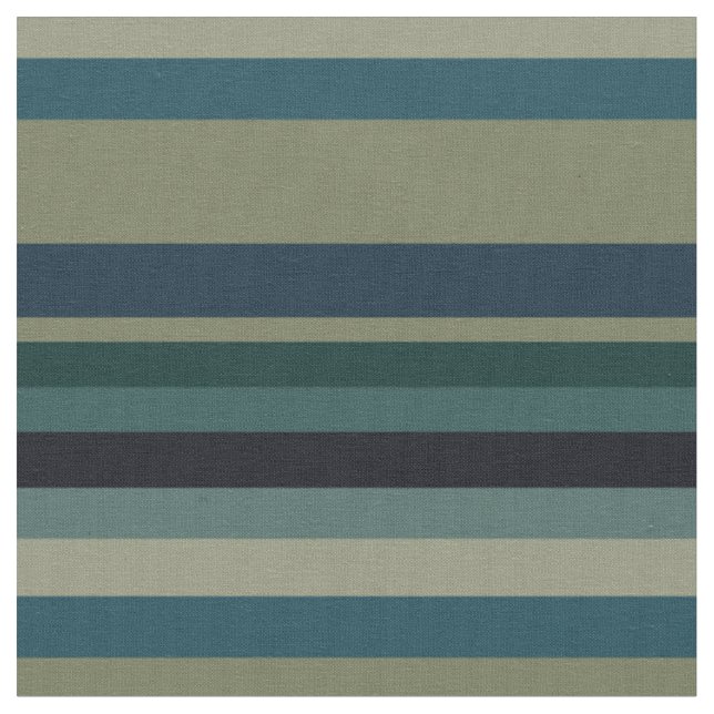 Tissu Beige, bleu, vert et rayures noires (Fermer)