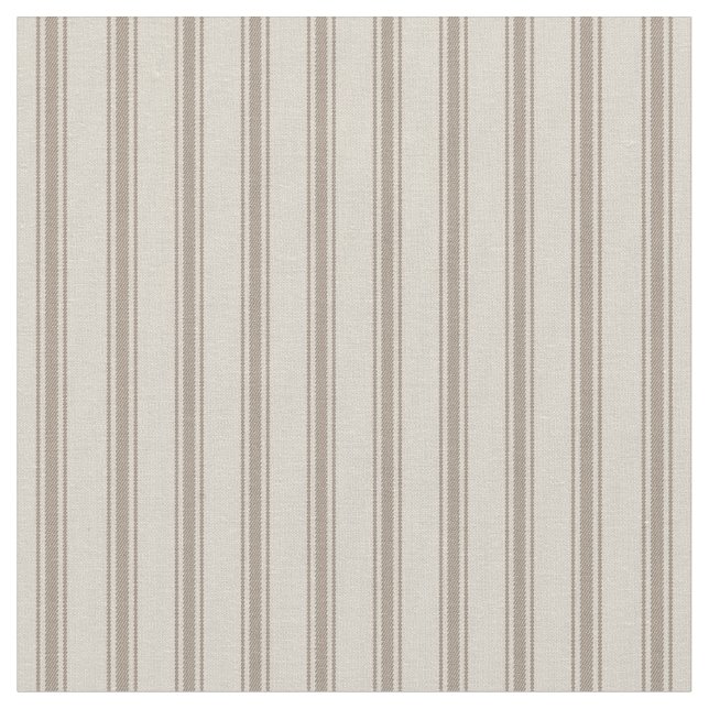 Tissu Beige et Mocha Classic Ticking Stripes (Fermer)