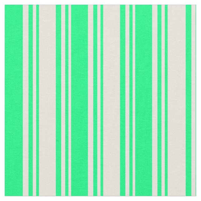 Tissu Beige et Motif vert (Fermer)