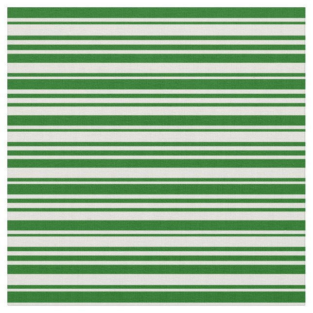 Tissu Beige et vert foncé Motif des rayures (Fermer)