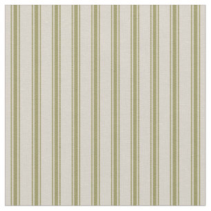 Tissu Beige et vert olive Classic Ticking Stripes