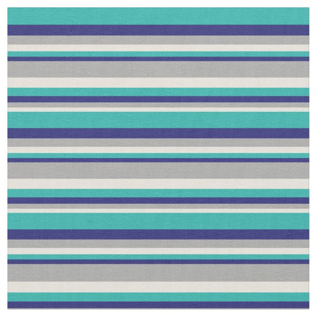 Tissu Beige, gris foncé, bleu nuit et vert mer clair (Fermer)