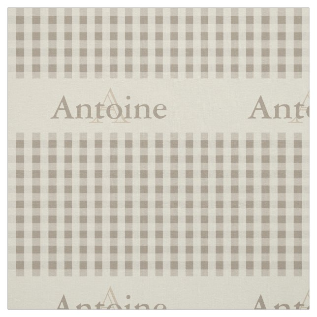 Tissu Beige kaki de sable de monogramme de motif de (Échantillon)