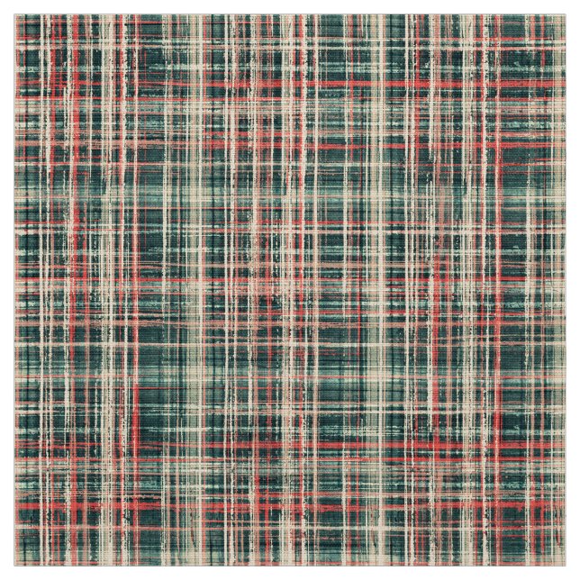 Tissu beige rouge vert classique checkered de plaid de (Échantillon)