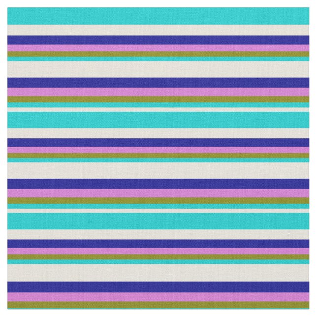 Tissu Beige, Turquoise foncé, Vert, Orchidée et Bleu fon (Fermer)