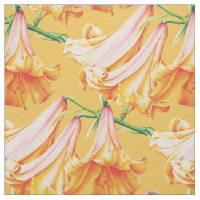 Bell Lily jaune orange aquarelle