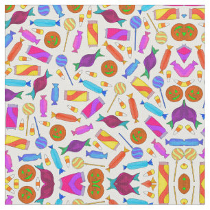Tissu Belle Artsy Coloré Halloween Candy Aquarelle