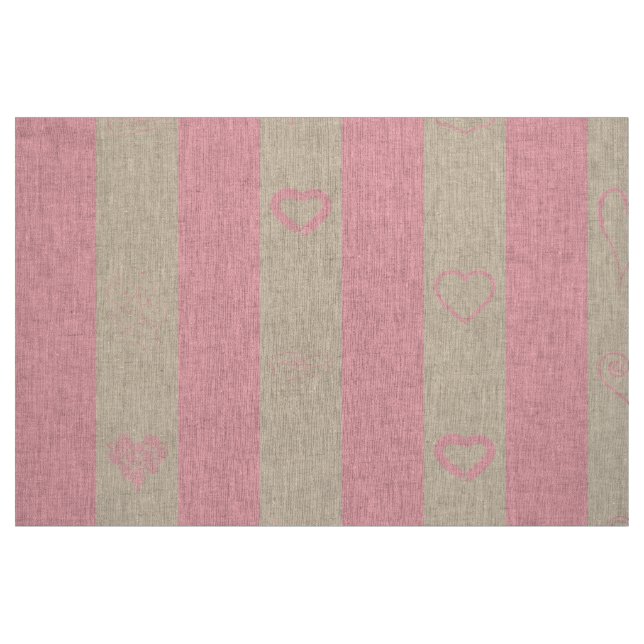 Tissu Belle Bande rose moderne Coeur (Fat Quarter)