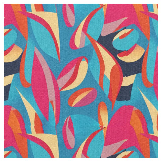 Tissu Belle couleur mi-siècle Abstrait (Fermer)