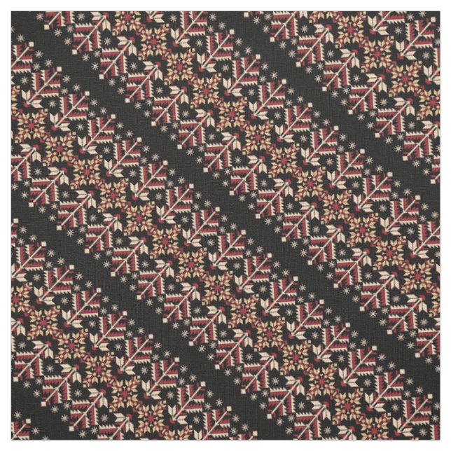 Tissu Belle décoration ukrainienne rayures motif (Échantillon)
